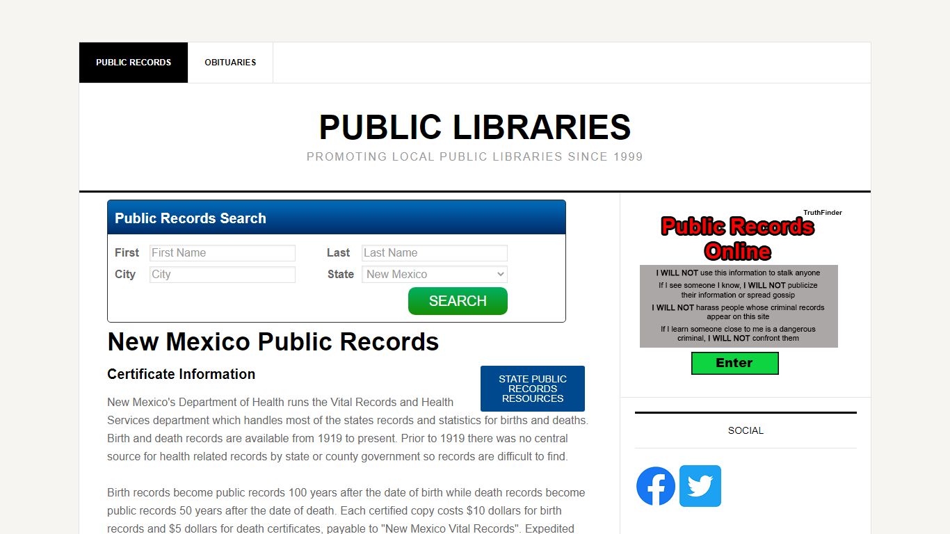 New Mexico Public Records